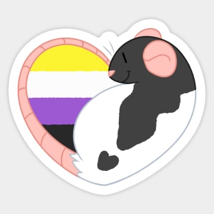 Nonbinary Pride Rat Sticker
